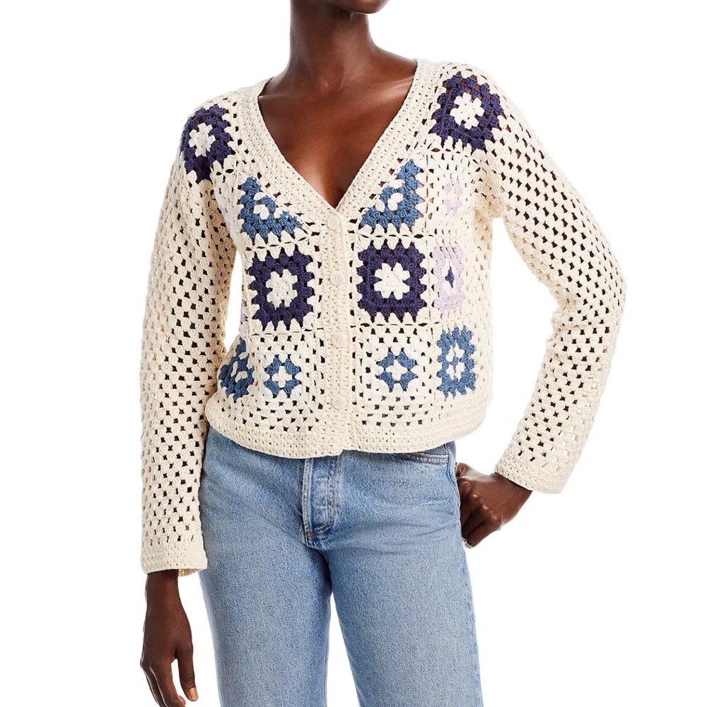 Aqua cardigan sweater